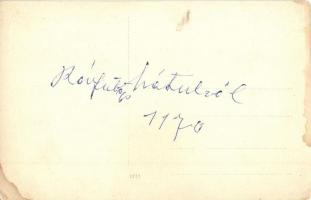 1916-1917 Révfülöp, Ódor Villa, nyaraló és szőlőskert - 4 db régi fotó képeslap, köztük kézzel színe...