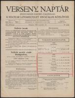 1937 Verseny Naptár - A Magyar Lovaregylet Hivatalos Közlönye XIX. évfolyam 39. szám