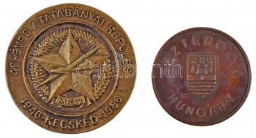 1982. "Az esztergomi repülés 50. évfordulójára" kétoldalas Br emlékérem (60,5mm) + 1986. &...