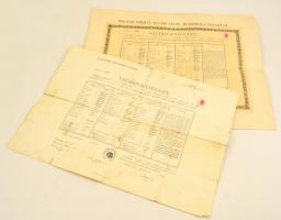 1936 Bp., felső ipariskolai végbizonyítvány és hiteles másolata, összesen 2 db, okmánybélyeggel