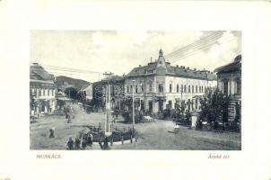 1910 Munkács, Mukacheve, Mukacevo; Árpád tér, villanyoszlop. W.L. Bp. 6244. / square with pylon
