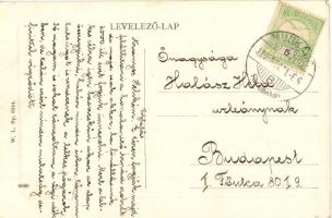 1910 Munkács, Mukacheve, Mukacevo; Árpád tér, villanyoszlop. W.L. Bp. 6244. / square with pylon