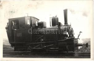1941 Beregszász, Berehove; Borzsavölgyi erdei kisvasút, 391.001 pályaszámú lokomotív / railway, locomotive, photo (kopott sarok / worn corner)