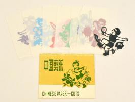 Zhongguo jianzhi / Chinese paper-cuts. Kínai papírkivágások pingpong témában, összesen 8 db