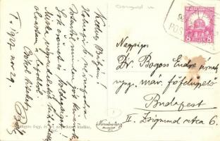 Tápé (Szeged), Községháza, Szent János szobor. Hangya szövetkezet kiadása + 1927 Tápé postai ügynöks...