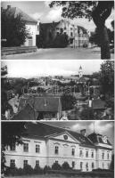 Hőgyész - 3 db modern városképes lap: Cukrászda, Apponyi kastély, Iskola (Képzőművészeti Alap)