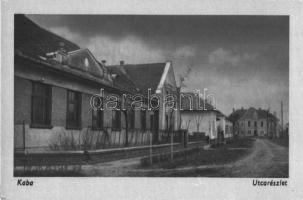 Kaba - 3 db modern városképes lap: Tanácsháza, áruház, ület, automobil, Református templom, utcakép ...