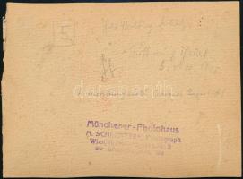 1908 Lapompak (Lackenbach), vasútállomás mozdonnyal (mozdonyvezető: id. Csernics Lajos), fotó, karto...