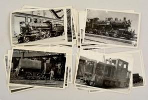Vegyes vasúti fotó tétel, egy cipősdoboznyi, több száz darab, érdekes, átnézésre érdemes anyag!