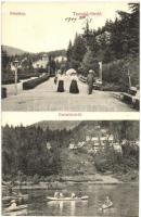 1909 Tusnádfürdő, Baile Tusnad; Fősétány, Csónakázó tó / promenade, lake