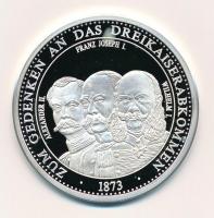 Németország 1992. "A három császár egyezménye - A német történelem csúcspontjai" jelzett Ag emlékérem, tanúsítvánnyal (20g/0.999/40mm) T:PP Germany 1992. "Dreikaiserabkommen - Höchepunkte der deutschen Geschichte" hallmarked Ag medallion with certificate (20g/0.999/40mm) C:PP