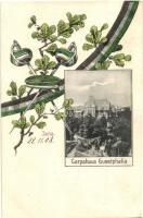1908 Jena, Cropshaus Guestphalia / Verlag Ernst Gollub / Student fraternity house. Studentica, fencing art postcard
