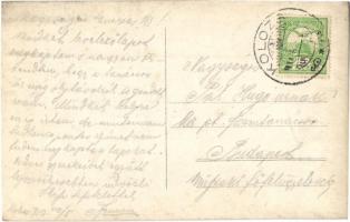 1910 Kolozs, Cojocna; sós fürdő látképe, fürdőzők / salt spa, bathing people. photo (EK)