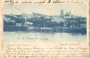 1900 Szatmárnémeti, Szatmár, Satu Mare; látkép. Kiadja Reizer János / general view (fa)
