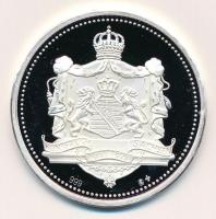 Németország 1992. "III. Szász Frigyes Ágost - Német királyok" jelzett Ag emlékérem, tanúsí...