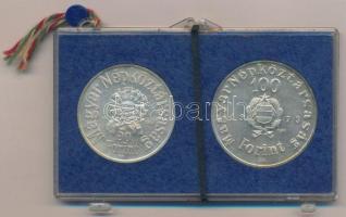 1973. 50Ft Ag + 100Ft Ag "Petőfi" pár eredeti, sérült MNB plasztiktokban T:BU 
Adamo EM41...