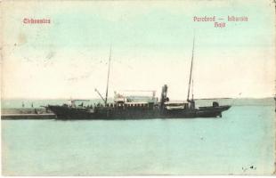 Crikvenica, Cirkvenica; Liburnia egycsavaros tengeri személyszállító gőzhajó / Parobrod / Hungarian passenger steamship