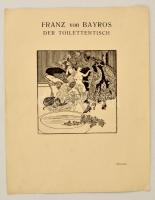 Franz von Bayros (1866-1924): Titelbild. a Der Toilettentisch mappából Klisé, papír, jelzés nélkül, 14x12 cm