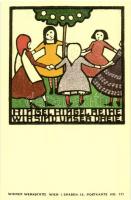 7 db megíratlan MODERN reprint Wiener Werkstätte művészlap / 4 unused modern reprint Wiener Wekstätt...