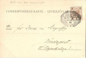 1899 SMS Budapest osztrák-magyar Monarch-osztályú partvédő csatahajó / K.u.K. Kriegsmarine. A. Reinh...