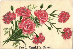 16 db régi és modern motívumlap, főleg művészlapok, hölgyek; közte 2 kézzel festett és 8 modern lap ...