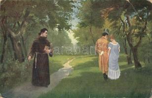 20 db régi motívumlap, főleg művészlapok / 20 pre-1945 motive cards, mainly art postcards