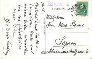 Sopronhorpács, Gróf Széchenyi kastély. Kiadja Goldschmied Henrik. Hátoldalon Gróf Széchenyi Dénes le...