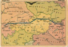 5 db régi és modern városképes lap, közte 1 térkép motívumlap / 5 pre-1945 and modern town-view post...