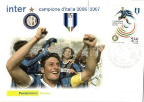 2 modern sport motívumlap, olasz labdarúgó bajnokság reklámlapja / 2 modern sport motive advertisement cards, Italian football championship