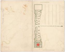 1915 Map of Austro-Hungary. Russian edition folding card  (fl)