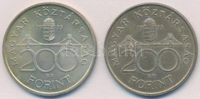 1993. 200Ft Ag "MNB" (2x) T:2