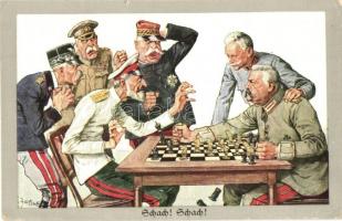 2 db régi sakk motívumlap / 2 pre-1945 chess motive cards