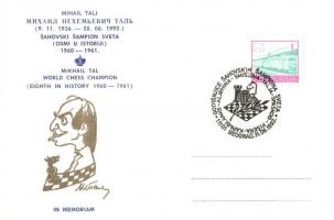 7 db modern sakk motívumlap, sakk világbajnokok sorozat, alkalmi bélyegzéssel / 7 modern chess motiv...