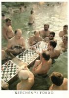11 db modern magyar szabadtéri sakk motívumú képeslap / 11 modern Hungarian outdoor chess motive postcards