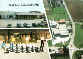 19 db modern külföldi szabadtéri sakk motívumú képeslap / 19 modern European outdoor chess motive po...