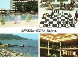 19 db modern külföldi szabadtéri sakk motívumú képeslap / 19 modern European outdoor chess motive po...