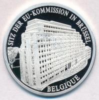 Németország 1997. Belgium - Az Európai Bizottság brüsszeli irodája - ECU jelzett Ag emlékérem, tanúsítvánnyal (20g/0.999/40mm) T:PP Germany 1997. Belgien, Sitz der Europäischen Kommission in Brüssel - ECU hallmarked Ag commemorative medallion with certificate (20g/0.999/40mm) C:PP