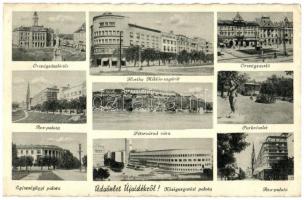 7 db régi főleg erdélyi városképes lap (Tusnád, 2 Félixfürdő, 2 Kolozsvár, közte 1 Újvidék és 1 fotó...