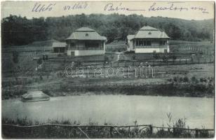 1914 Báznafürdő, Baile Bazna, Bad-Baassen; Villa Éltető, tó / villas, lake (EK)