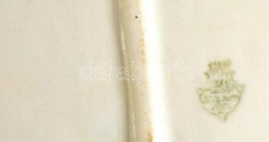 Zsolnay tál, matricás, jelzett, kopott, 35×26 cm