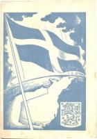 Isten áldd meg a Finn testvérnemzet minden hős fiát! Finnországért! mozgalom javára / WWII Finnish sympathizer irredenta art postcard (EK)