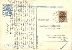 Isten áldd meg a Finn testvérnemzet minden hős fiát! Finnországért! mozgalom javára / WWII Finnish s...