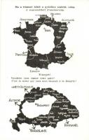 Ha a trianoni békét a győzőkre szabták volna. A megcsonkított Franciaország, Kiadja: Magyarország Területi Épségének Védelmi Ligája / map of a lesser France, irredenta propaganda