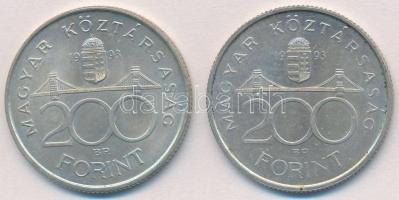 1993. 200Ft Ag "MNB" (2x) T:2