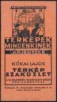 1939 Bp., Kókai Lajos térképszaküzletének árjegyzéke, 19p