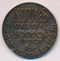 Kutas László (1936- ) 1992. "Kutas Galéria" Br névjegyérem (41mm) T:2