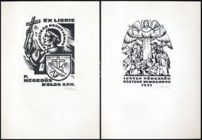 Kékesi László (1919-1993) 15 linómetszete. DEDIKÁLT! Bp., é.n, KBK Grafikagyűjtő és Művelődési Egyes...