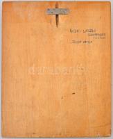 Rajki László (1939-) 1980. "75 éve született József Attila" Br emlékplakett, nagyméretű fa...