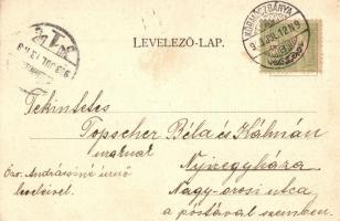 1903 Körmöcbánya, Kremnitz, Kremnica; Alsó utca, Süsz Mari, Frank, Varga, Klein Ármin, Tandlich Fülö...