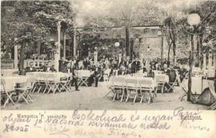 Budapest - 6 db régi városképes lap: Halászbástya, Wampetics F. étterem, Sturm-féle pilseni pince, O...